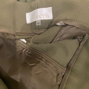 Ecru olive pants - beautiful fabric